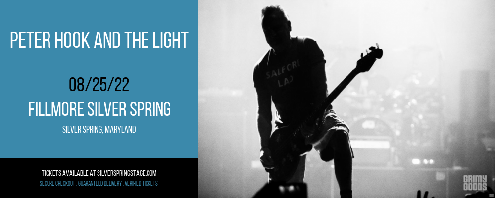 Peter Hook And The Light at Fillmore Silver Spring tickets Peter Hook And The Light at Fillmore Silver Spring