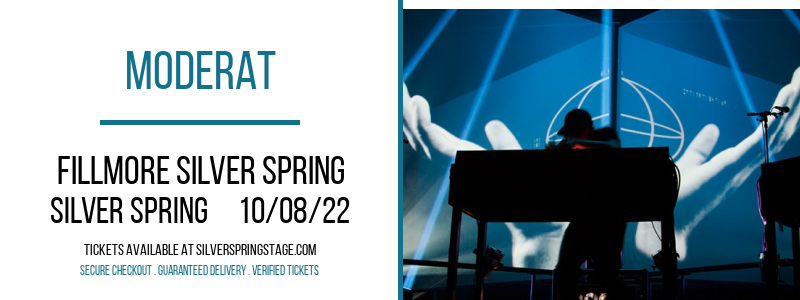 Moderat at Fillmore Silver Spring tickets Moderat at Fillmore Silver Spring
