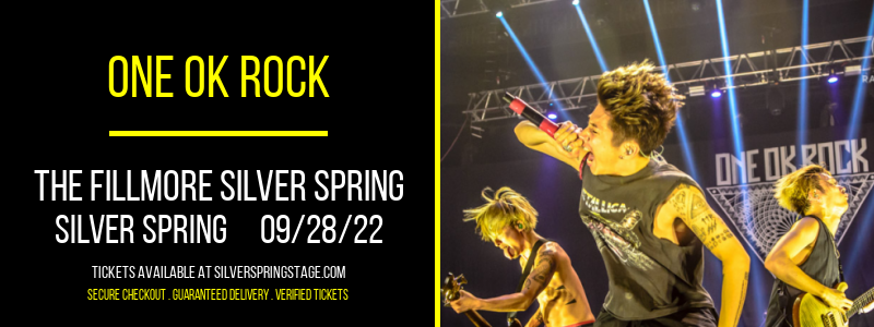 One Ok Rock at Fillmore Silver Spring tickets One Ok Rock at Fillmore Silver Spring