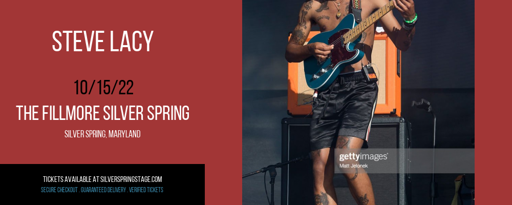 Steve Lacy at Fillmore Silver Spring tickets Steve Lacy at Fillmore Silver Spring