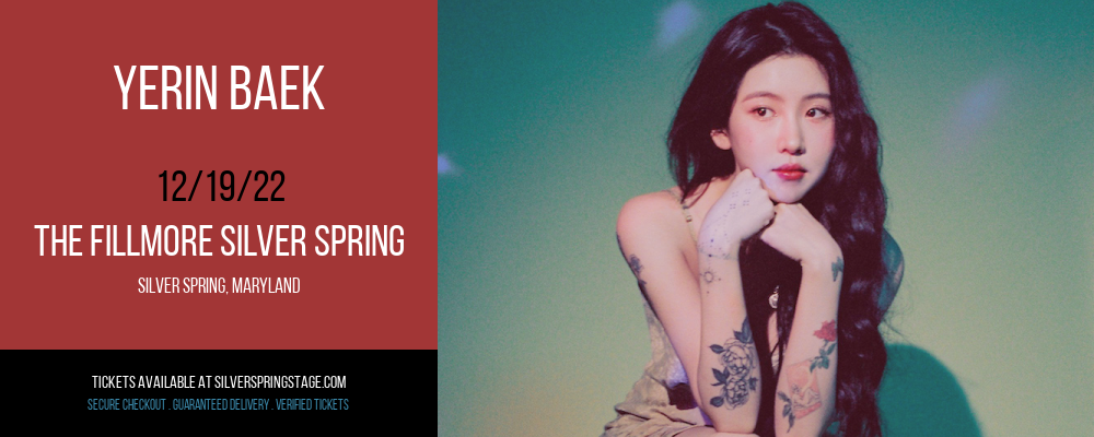 Yerin Baek at Fillmore Silver Spring tickets Yerin Baek at Fillmore Silver Spring