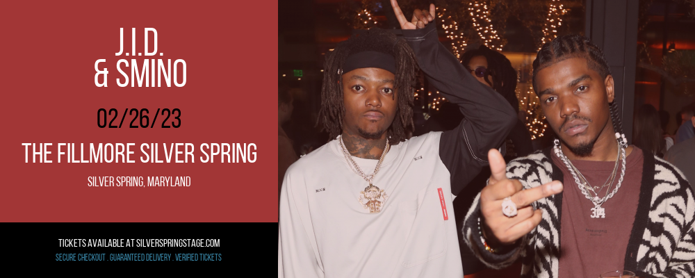 J.I.D. & Smino at Fillmore Silver Spring tickets J.I.D. & Smino at Fillmore Silver Spring