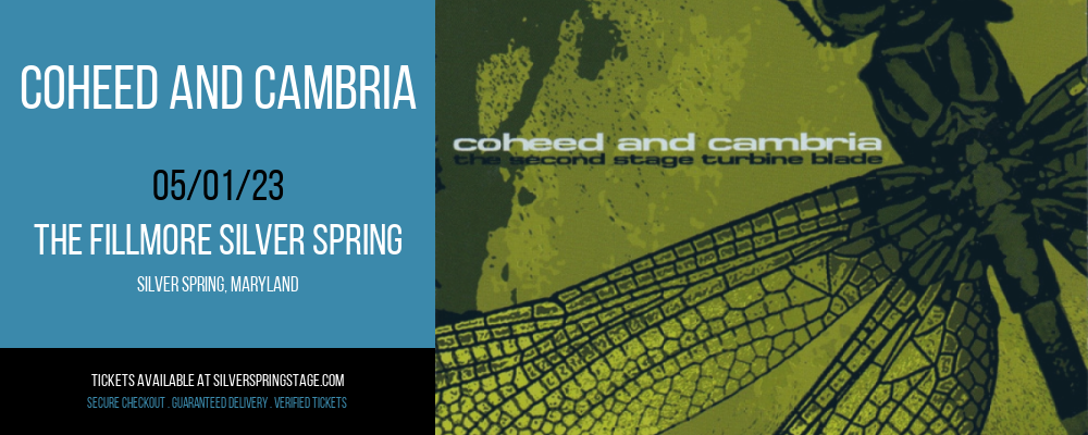 Coheed and Cambria at Fillmore Silver Spring tickets Coheed and Cambria at Fillmore Silver Spring